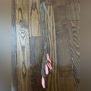 Elegant Pink Feather Necklace